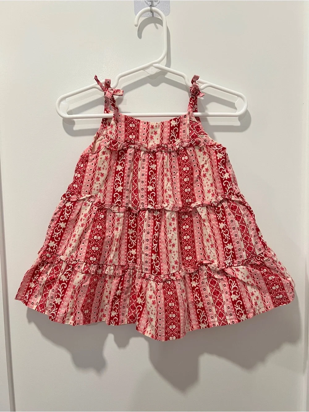 The Children’s Place Tiered Boho Sundress | 3-6 Months | Pink Floral